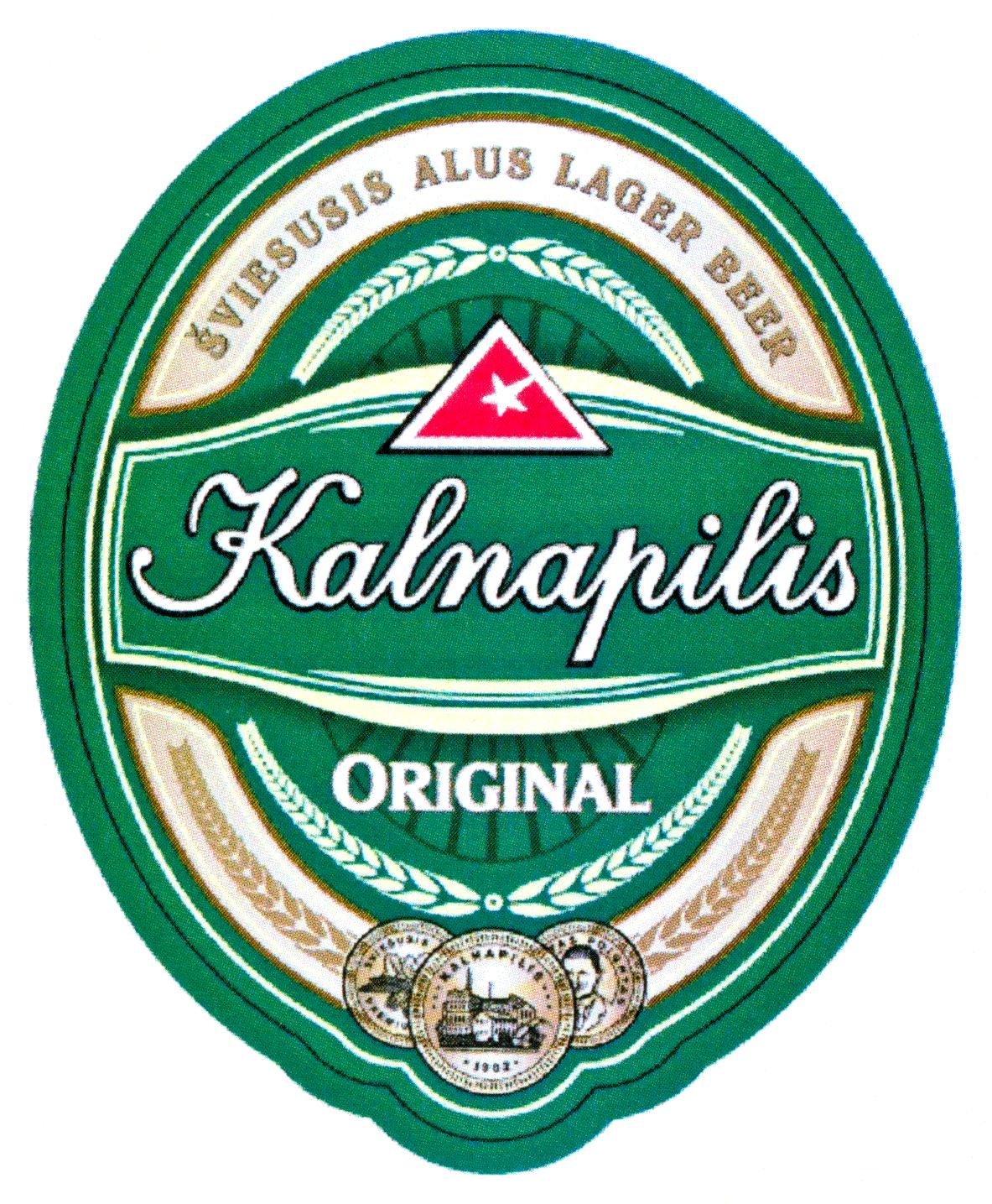 Prekės ženklas: Kalnapilis ORIGINAL ŠVIESUSIS ALUS LAGER BEER